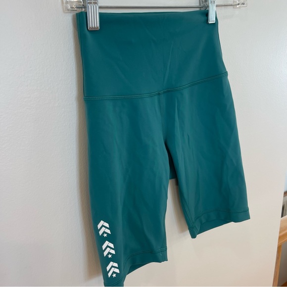 NEW Lululemon Teal Wunder Train High Waisted 8” short in teal aqua - Picture 4 of 13